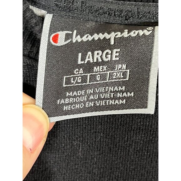 Retro Champion Sweatshirt Black L Graphic Classic Preppy Active Sporty Colorful - Picture 2 of 11